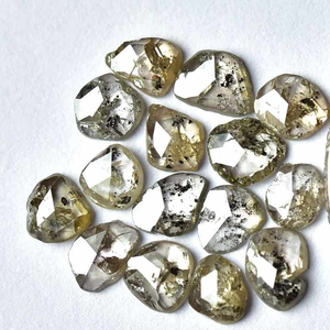 Diamant rond taillé en rose de couleur de mélange lâche naturel pour la fabrication de bijoux - Product Image 4