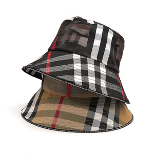 Custom <b>Man</b> Plain Wide Brim Autumn BSCI OEM Wholesale BRIGHTSHOW Cotton <b>Bucket</b> <b>Hat</b> ODM in check design - Product Image 1