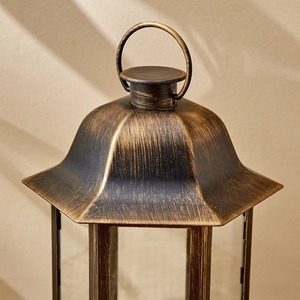 Antic Design Metal Brass Candle <b>Holders</b> Lanterns and Candle Stand Set for Wedding Dinner Table Decor - Product Image 4