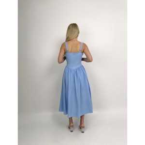 Top de punto fruncido frontal 3017 con cuello cuadrado, cintura natural y característica transpirable - Product Image 4