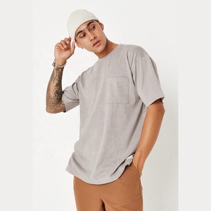 T-shirt en jersey unisexe de haute qualité en polyester/coton avec logo personnalisé imprimé sur le devant, étiquette privée, sur mesure, taille oversize pour hommes - Product Image 4