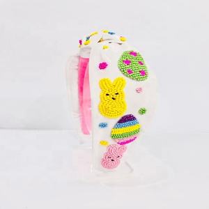 Colección de Diademas Indias Multifuncionales con Cuentas de Semillas en Forma de Corazón, Hechas a Mano y Anudadas en Tela, para el Día de Pascua - Product Image 6