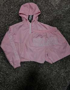 Venta caliente parche bordado chaqueta y chándal corto logotipo personalizado Color Block Zip up Windbreaker Sweatsuit para hombres - Product Image 6