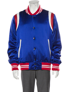 Veste universitaire en satin personnalisée Vestes de baseball en satin de soie avec logo brodé Doublure matelassée Veste universitaire en satin de baseball - Product Image 3