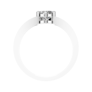 Anillo de Compromiso con Moissanita de 0.7ct en Forma de Corazón, Certificado IGI, Oro de 14K con Baño de Rodio, Diseño Multibanda, Anillo de Boda para Mujer, Venta al por Mayor - Product Image 4