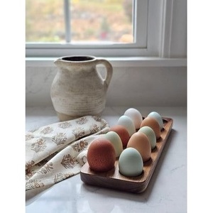 Porte-oeufs en bois pour économiser de l'espace sur le comptoir et créer un présentoir de ferme attrayant pour les œufs - Product Image 4