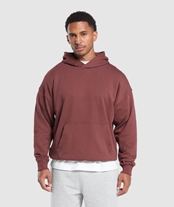 2025 gros personnalisé qualité épais Streetwear recadrée Boxy Fit sweat à capuche hommes lourd surdimensionné sweats à capuche - Product Image 1