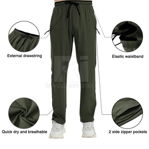 Pantalon décontracté pour homme, fabriqué en usine, personnalisé, léger, 100 % coton, confortable, lavé, respirant, séchage rapide, taille mi-haute, coupe droite - Product Image 6