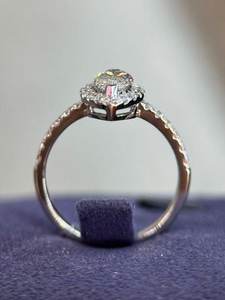 Anillo Clásico con Halo de Diamantes Moissanite Marquis, Joyería Sorpresa para Ella, Plata de Ley 925 Original, Joyería de Boda para Novias y Fiestas - Product Image 3