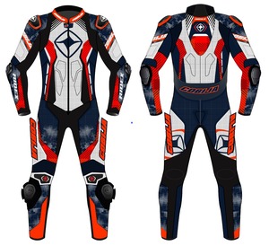 Combinaison de course de moto personnalisée - Matériel textile, design personnalisé, équipement de protection, vêtements de course de moto, sécurité à grande vitesse - Product Image 2