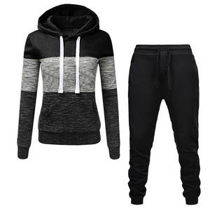 Conjunto de chándal de forro polar OEM con pedrería para mujer, venta al por mayor, boutique, personalizado, rosa, 2 piezas, informal, de algodón, con logo OEM Anti Technics - Product Image 2