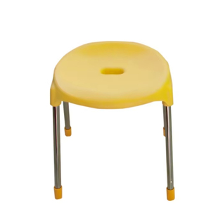 Super Strong Oval Plastic Chair with Iron Legs Durable <b>Garden</b> & Home Furniture - Product Image 1