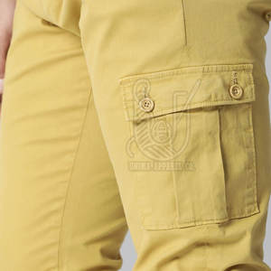 Pantalon cargo pour homme au style unique, sur mesure, coupe droite, design décontracté léger, tissu en toile et option de logo personnalisé - Product Image 6