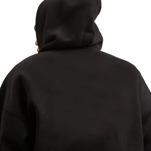 Custom Logo Breathable <b>Hoodie</b> Outgoing Plain Dyed Heavyweight Hoodies Double Layer 100%cotton Drop Shoulder Mens Streetwear - Product Image 6