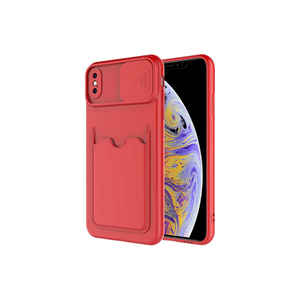Coque arrière de protection en silicone Premium HRMN Kartix pour iPhone X 7 Plus 11 Pro et 11 Pro Max en rouge - Product Image 1