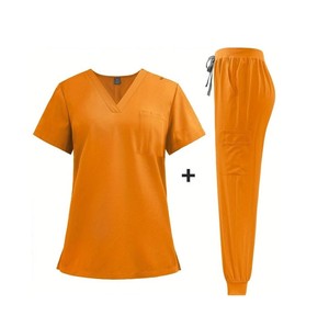 Trendy Most Comfort Scrubs uniformes setsStand collarmanga corta Lavable Elástico Scrub Cómodo Ajuste Ropa DE TRABAJO Clínica Uniformes - Product Image 4