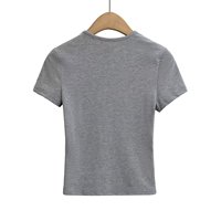 Custom Hoge Kwaliteit Vrouwen Herfst T-Shirts 100% Katoen Slim Fit Ademend Casual Raglan Mouw T-Shirt Met Korte Mouwen Groothandel