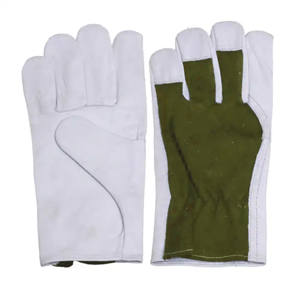 Assemblage de travail en cuir de haute qualité Gants de grain de mouton souple Gants de travail Gants de sécurité en cuir polaire pour la protection des mains - Product Image 3