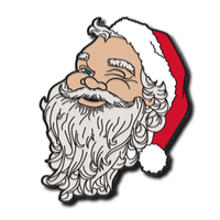 Broche de noël en métal personnalisé en émail doux, broches et épingles de noël, vente en gros
