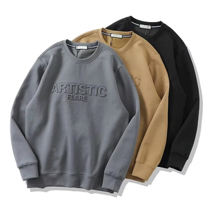 Premium 500Gsm Logotipo en relieve de alta calidad Impresión de descarga de gran tamaño personalizada Sudaderas con capucha de invierno con cuello levantado para mujeres - Product Image 1
