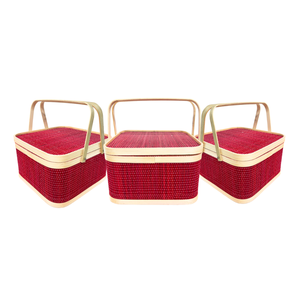 สินค้าขายดีของขวัญสีเขียว: กระเช้าไม้ไผ่สำหรับผู้ให้ของขวัญที่ใส่ใจคุณภาพสูง - Product Image 1