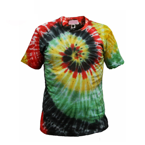 Camiseta de Algodón de Alta Calidad para Hombre, Teñida con Técnica Tie-Dye, con Logotipo Personalizado, de Secado Rápido, Estilo Formal, Manga Corta, Tallas Grandes - Product Image 1