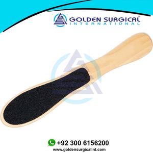 Outils de pédicure sans rouille, manche en bois, faible MOQ, vente chaude, lime à pieds en bois, éliminateur de peaux mortes, papier de verre pour pédicure - Product Image 2
