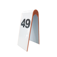 Numéros de table personnalisables en plastique ABS en forme de A, intelligents et double face, pour restaurants