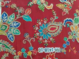 Tela de crepé de seda natural con estampado de posiciones y bordado, ideal para confección de disfraces, material de la mejor calidad. - Product Image 5