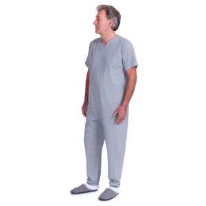 ชุดจั๊มสูทแบบสวมใส่สบายพร้อมแขนยาวและกางเกงขายาว ผลิตจากผ้าฝ้ายและโพลีเอสเตอร์ 9008/3 แผ่นรองนอนแบบใช้แล้วทิ้งพร้อมแถบปิดด้านหลัง - Product Image 4