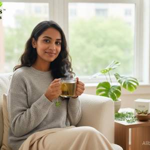 Thé de Moringa Thé aux feuilles de Moringa séchées de qualité supérieure Thé aux herbes Détox Boisson bien-être Qualité d'exportation - Product Image 2