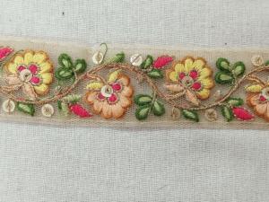 ที่กำหนดเองทำดอกไม้ออกแบบเครื่องปักสร้างขึ้นอย่างสวยงามริบบิ้นและลูกไม้สำหรับชุดแต่งงานในหลายสี - Product Image 4