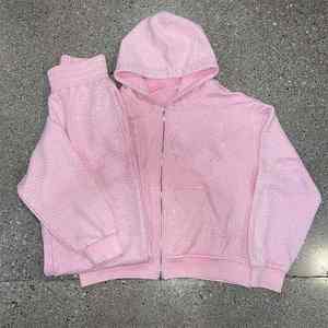 Trajes de sudor ecológicos informales de invierno para hombre superventas de calidad premium Color sólido 100% algodón transpirable cómodo - Product Image 4