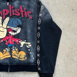 Nuevo diseño de algodón mezclado mejores hombres sudaderas con capucha casuales bajo MOQ hombres DTF estampado cremallera sudaderas con capucha a precio al por mayor hecho en Pakistán - Product Image 6