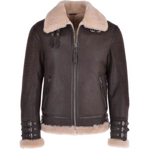 Chaqueta de piel de oveja de fabricante para hombre cálida de invierno de alta calidad chaqueta de piel de oveja marrón chaqueta de invierno forrada - Product Image 1