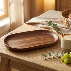 Plateau de service carré en bois peint à la main pour cadeaux - Product Image 1