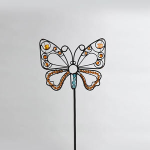 Piquet de jardin extérieur papillon multicolore décoratif classique en fer forgé pour la décoration extérieure - Product Image 2