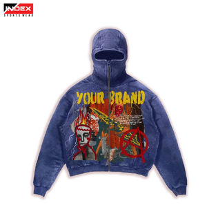 Venta al por mayor personalizado Muti colores gráfico hombres sublimación impresión Sudadera con capucha Hip Hop pareja Streetwear Jogging sublimación impresión Sudadera con capucha - Product Image 1