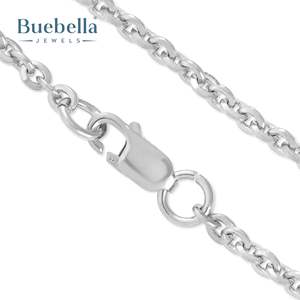 Venta caliente 925 Plata y 14K Chapado en oro Cadena de cable de 3mm Collares de moissanita para hombres Premium - Product Image 5