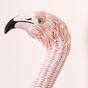 Handwoven <b>Rattan</b> Flamingo <b>Wall</b> Decoration Handmade <b>Wall</b> <b>Art</b> - Product Image 2