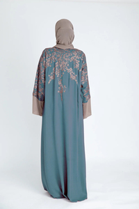Vestido Abaya musulmán con estampado de Dubái, Ropa Étnica islámica, Abaya turca, mangas holgadas - Product Image 5