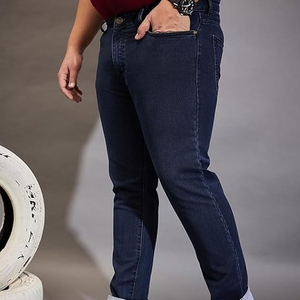 กางเกงยีนส์ทรงโอเวอร์ไซส์ผู้ชายสไตล์สตรีทโอเวอร์ไซส์กางเกงเอวกลางสำหรับผู้ใหญ่สั่งผลิตฉลากได้ตามต้องการ - Product Image 4