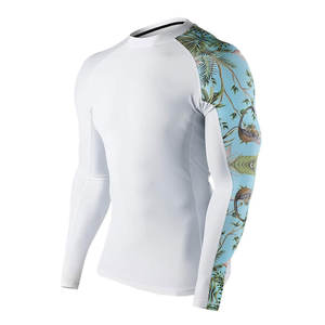 Fitness & Fight Wear personalizado impreso MMA manga larga Rash Guard para hombres/mejor Material buena calidad Rash Guard para hombres - Product Image 1