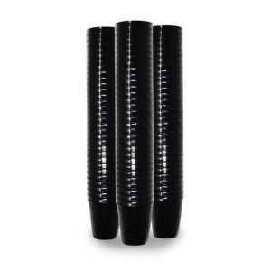 Ensemble de 160 verres à shot cylindriques noirs, logo personnalisable, gravure en porcelaine, style américain moderne pour hôtels, bars, vin, matériau PP - Product Image 6