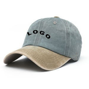 Chapeau de lavage à l'acide Vintage & chapeau en denim en détresse & chapeau de baseball personnalisé unisexe, polyester/coton broderie logo chapeaux de baseball - Product Image 6