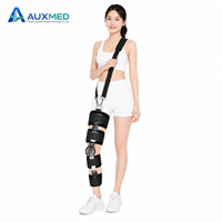 Attelle de genou réglable avec chambre à air unique pour les blessures aux ligaments et la récupération du ménisque