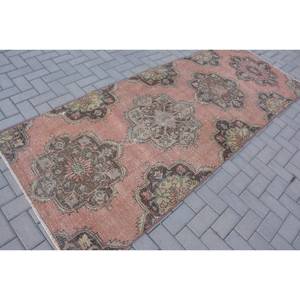 Tapis en laine turque vintage 36x93ft Orange & Vert Patchwork Tapis de salon tissé à plat avec support en latex pour décorations - Product Image 2