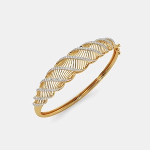 Bellina Classic Design Oval Sterling Silver Bangle with <b>Cubic</b> <b>Zirconia</b> Diamond Elegant Jewelry for Weddings Parties or Gifts - Product Image 3