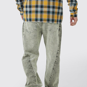 Services OEM Pantalons pour hommes délavés à l'acide extensibles de haute qualité 100% coton Pantalons pour hommes - Product Image 4