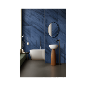 Bring Home Elegance Eden Azul Carreaux de porcelaine polie 600x1200mm Effet marbre bleu pour intérieurs - Product Image 1